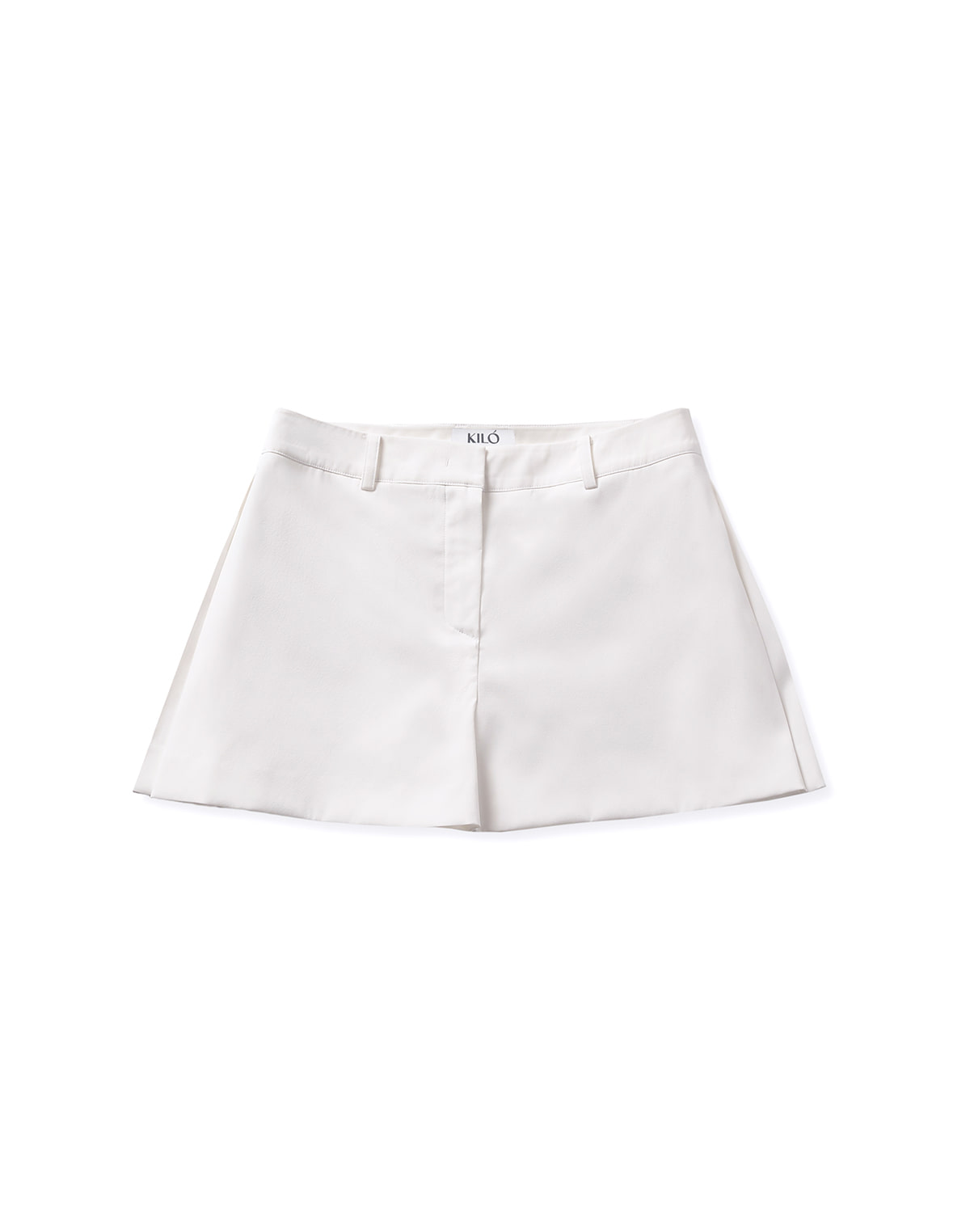 A-LINE WOOL SHORTS (WHITE)