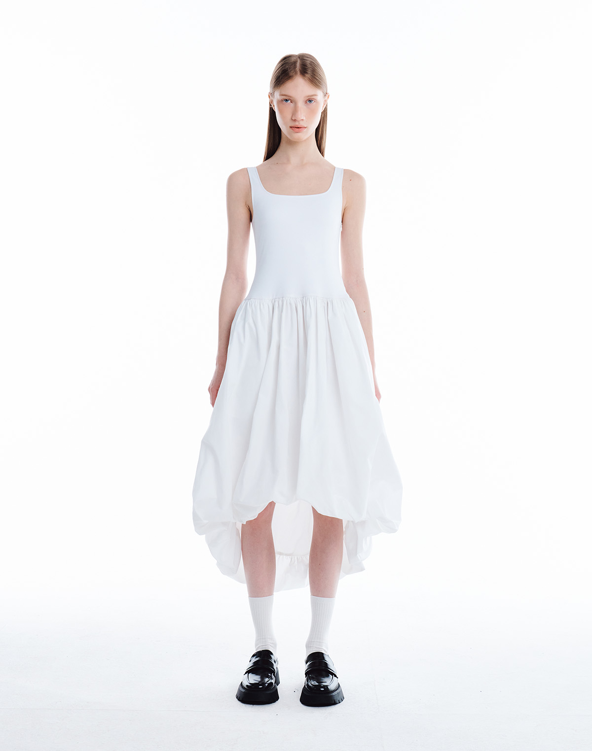 MAXI PUMPKIN DRESS (WHITE)